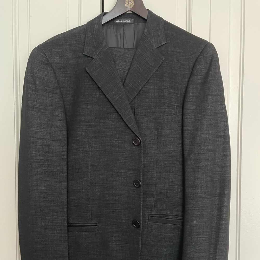 Versace Charcoal Gray Men's Suit Blazer